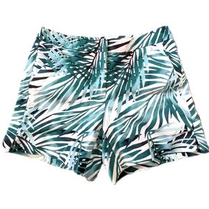 White House Black Market Palm Leaf Printed Shorts